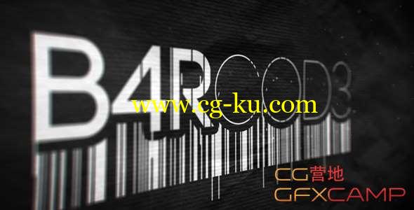 AE模板-创意条形码文字介绍片头 Barcode Reveal的图片1