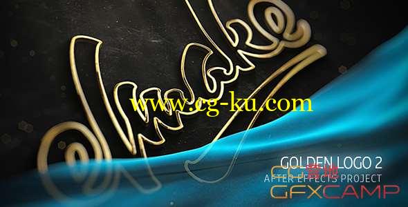 AE模板-金色路径描边Logo文字动画 Gold Logo的图片1