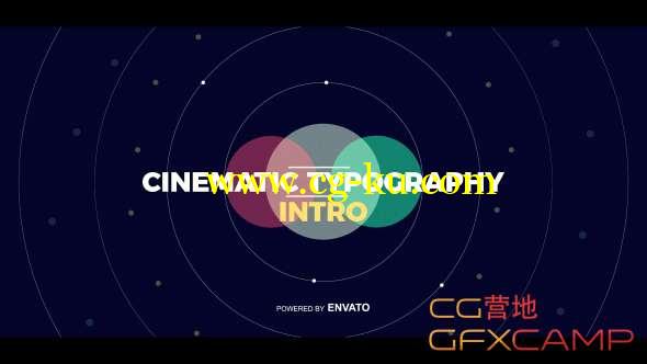 AE模板-创意图形文字快闪图片视频开场 Cinematic Typography Intro的图片1