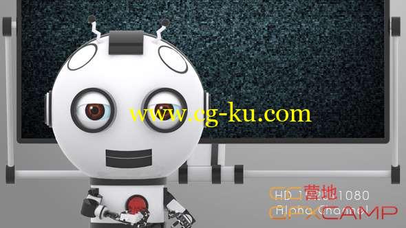 可爱小球机器人科技屏幕展示高清视频素材 Robot SS2 - Presentation的图片1