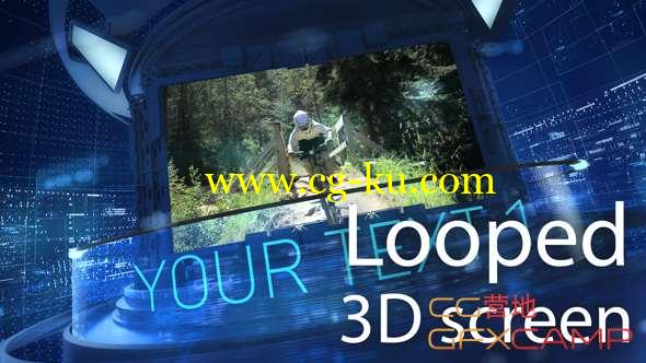 AE模板-三维宣传视频墙片头 3D Carousel Looped的图片1