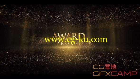 AE模板-金色粒子文字标题颁奖片头开场 Awards Titles的图片1
