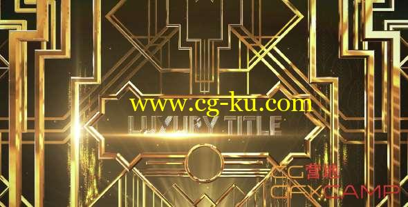 AE模板-奢华黄金边框颁奖典礼片头 Luxury Title的图片1