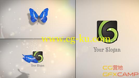 蝴蝶飞舞 VideoHive Butterfly Logo Reveal的图片1
