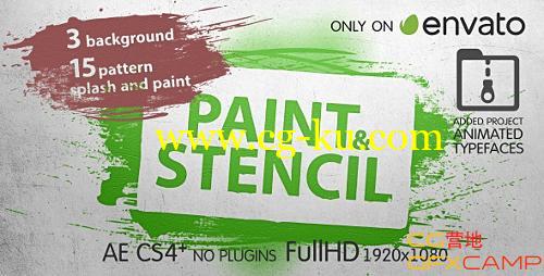 油漆毛笔印章 VideoHive Paint & Stencil的图片1