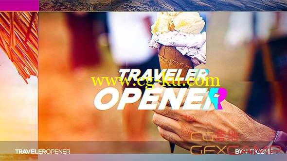 AE模板-旅游图片分屏开场展示 Traveler Opener的图片1