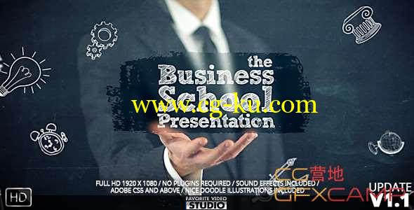 AE模板-学校商务点击视频包装片头 Business School College Presentation的图片1