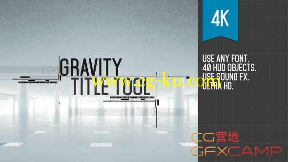 AE模板-科技感文字标题HUD动画 Gravity Title Tool的图片1