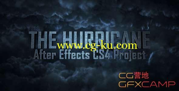 AE模板-乌云闪电大气文字标题宣传片头 The Hurricane Titles的图片1