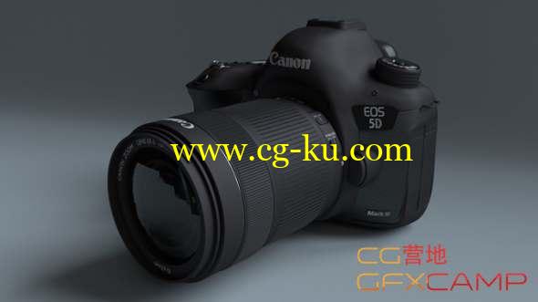 佳能Canon EOS 5D Mark III 3D模型 (Blender, 3ds, fbx, obj, abc, stl, objt, x3d格式)的图片1