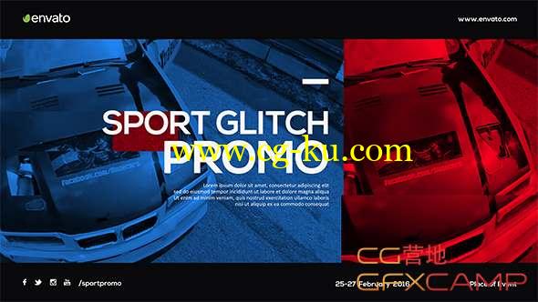 AE模板-动感体育视频包装片头 Sport Glitch Promo的图片1
