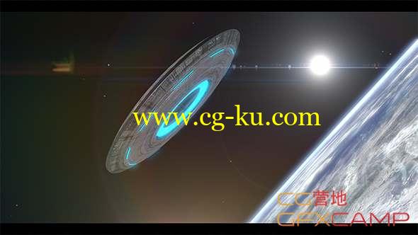 AE模板-三维太空地球外星飞碟Logo动画 UFO Logo Reveal的图片1