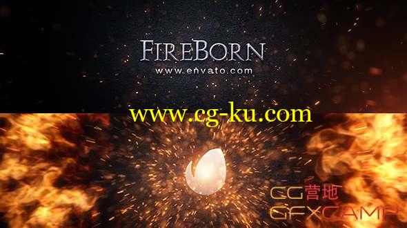 AE模板-火焰星火粒子Logo动画 Fireborn Logo的图片1
