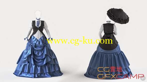 维多利亚风格礼服衣服制作教程 Pluralsight - Creating a Victorian Style Gown with Marvelous Designer的图片1