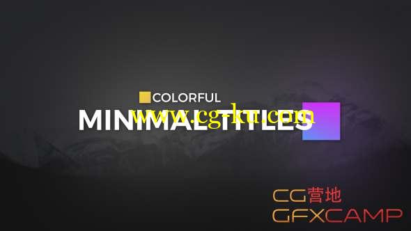 AE模板-彩色渐变图形文字标题动画 Color full Minimal Titles的图片1