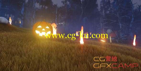 AE模板-万圣节南瓜灯恐怖森林开场动画 Halloween Intro的图片1