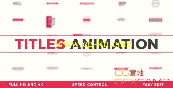 AE模板-30组4K文字标题动画 Titles Animation的图片1