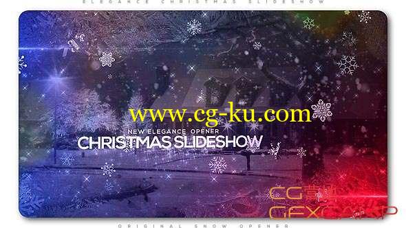 AE模板-雪花圣诞节相册片头 Elegant Christmas Slideshow的图片1