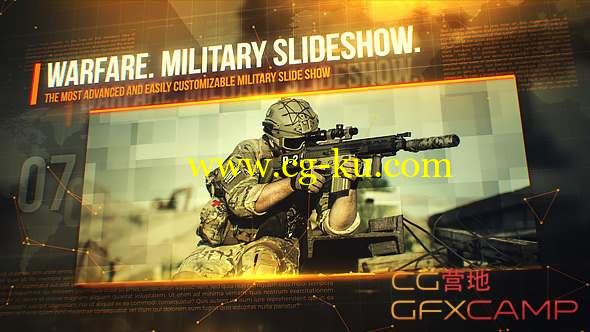 AE模板-科技感军事图片开场片头 Warfare Military Slideshow的图片1