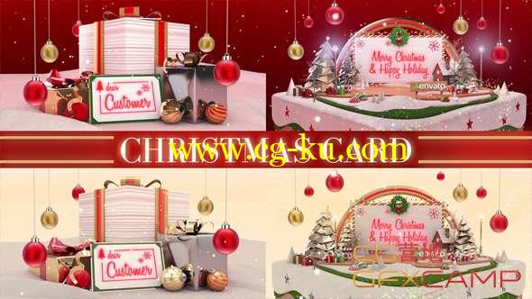 AE模板-圣诞节礼物贺卡片头动画 Christmas Card的图片1