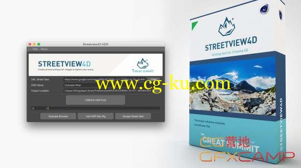 C4D谷歌街景图全景环境制作插件 TGS Streetview4D v1.2 For Cinema 4D R15-R17 Win/Mac的图片1