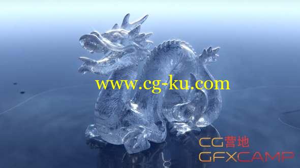 C4D阿诺德冰块材质教程 Cinema 4D - Creating a Realisitc Ice Material in Arnold 5 Tutorial的图片1