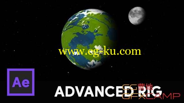 地球旋转绑定AE教程 After Effects - Advanced Planet & Moon Rig的图片1