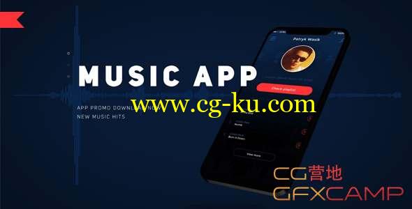 AE模板-iPhone X手机音乐APP展示介绍动画 Music App Promo Presentation的图片1