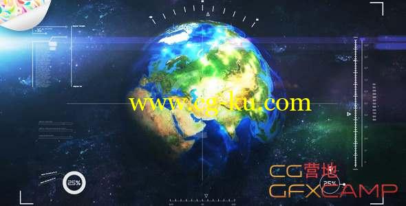 AE模板-地球聚焦俯冲动画 Earth Zoom Space的图片1