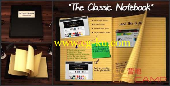 AE模板-笔记本文字书写图片动画 The Classic Notebook的图片1