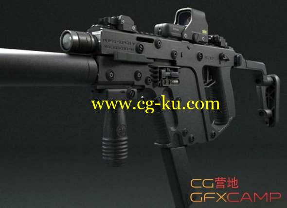 冲锋枪3D模型 TDI Vector - KRISS SuperV SMG(MAX/OBJ/MTL格式)的图片1