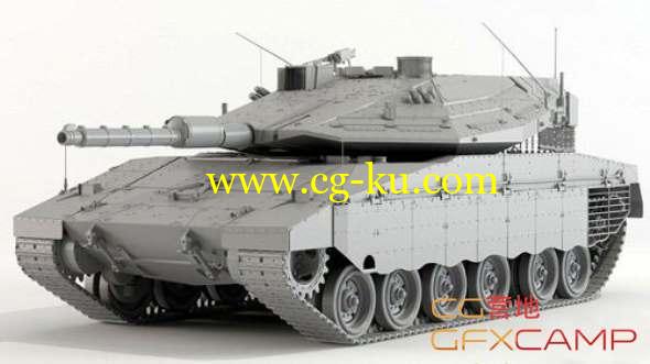 高精度坦克3D模型 Тank Merkava Mark IV Hi-Poly(C4D/FBX/OBJ/MAX等格式)的图片1