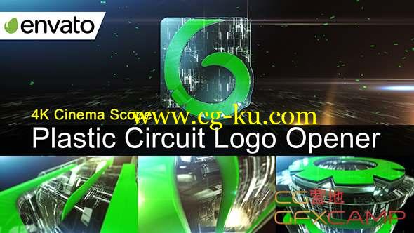 AE模板-E3D科技感三维Logo动画 Plastic Circuit Logo Opener Element 3D的图片1
