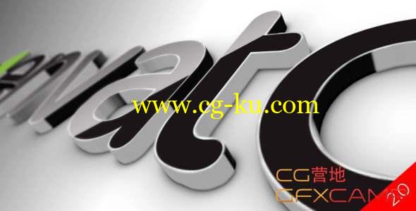 AE模板-简洁三维Logo文字动画 Black Classic 3D Logo V2的图片1
