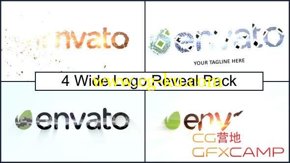 AE模板-简洁粒子Logo汇聚动画 Wide Logo Reveal Pack的图片1