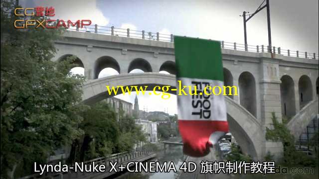 C4D+Nuke旗帜制作教程 Lynda-VFX Techniques Creating a CG Flag with Nuke X and CINEMA 4D的图片1