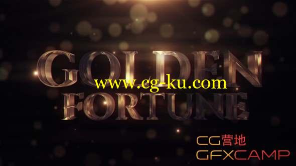 AE模板-金色三维文字片头 Golden Fortune的图片1