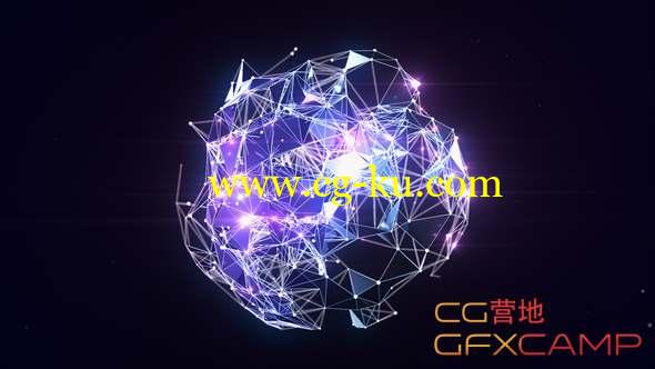 AE模板-点线粒子Logo动画 Plexus Globe Logo Reveal的图片1
