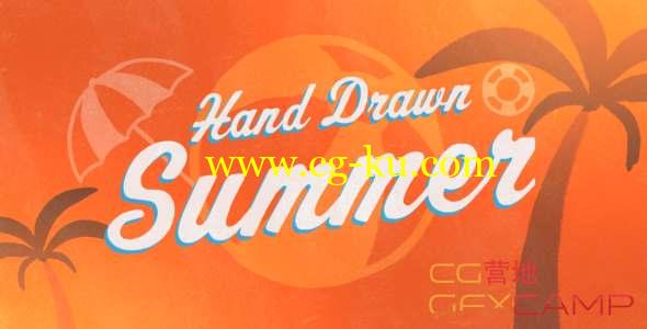 AE模板-夏天清新手绘元素动画 Hand Drawn Summer的图片1