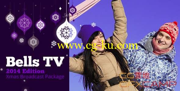AE模板-圣诞节时尚包装片头 Christmas Bells TV Broadcast Package的图片1