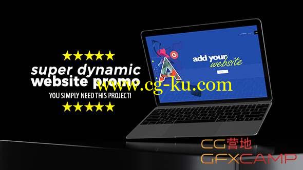 AE模板-创意电脑网站宣传片头 Super Dynamic Website Promo的图片1