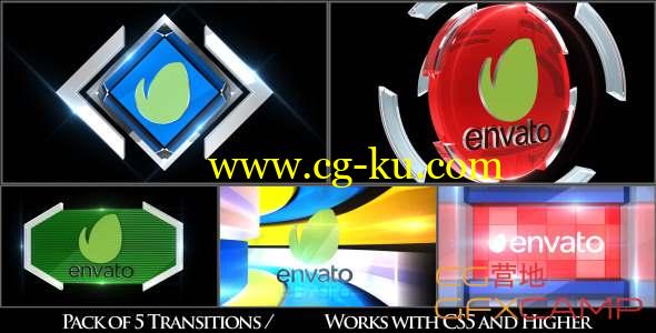 AE模板-三维体育Logo视频包装转场 Broadcast Logo Transition Pack V3的图片1