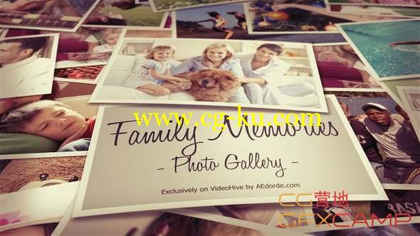 AE模板-温馨回忆相册照片墙开场 Photo Gallery - Family Memories的图片1