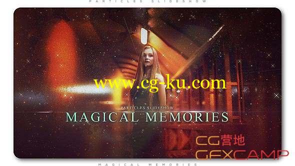 AE模板-粒子飘动回忆相册幻灯片开场 Particles Slideshow Magical Memories的图片1