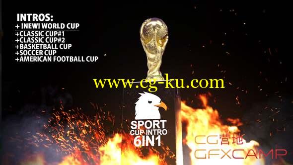 AE模板-体育赛事奖杯包装片头 Sport Cup Intro的图片1
