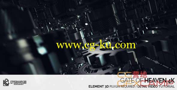 AE模板-三维钢铁齿轮Logo动画 Gate Of Heaven 4K的图片1