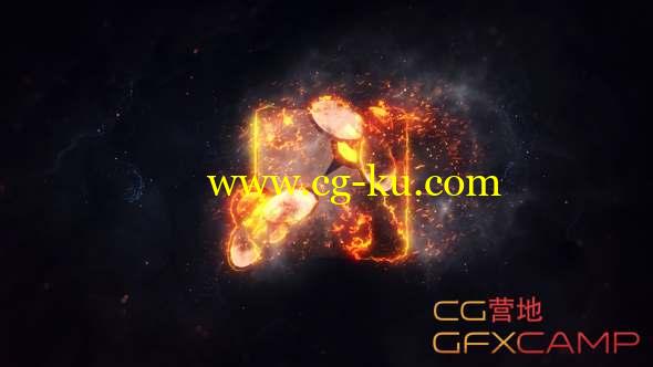 AE模板-大气火焰燃烧游戏Logo动画 Burning Fire Logo的图片1
