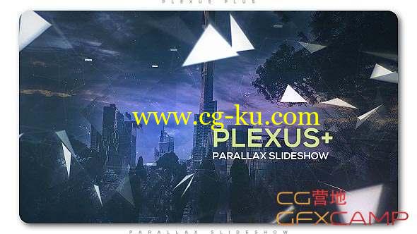 AE模板-点线粒子遮罩视差图片开场 Plexus Plus Parallax Slideshow的图片1