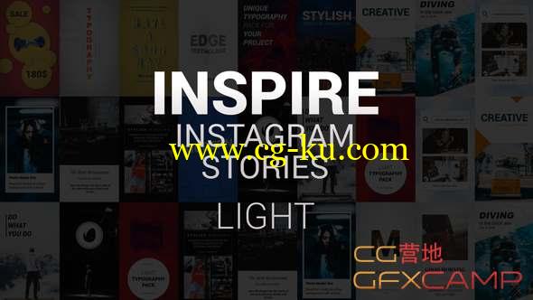 AE模板-INS网络宣传包装片头 Inspire Instagram Stories Light的图片1