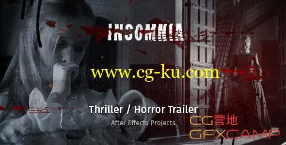 AE模板-恐怖惊悚视频宣传片头 Insomnia - Thriller Horror Trailer的图片1